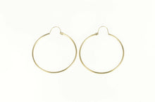 Load image into Gallery viewer, 14K 33.7mm Classic Simple Plain Hoop Earrings Yellow Gold