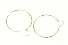 Load image into Gallery viewer, 14K 33.7mm Classic Simple Plain Hoop Earrings Yellow Gold