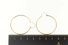 Load image into Gallery viewer, 14K 33.7mm Classic Simple Plain Hoop Earrings Yellow Gold