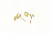Load image into Gallery viewer, 14K Ships Anchor Nautical Sailing Hope Symbol Earrings Yellow Gold