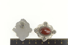 Load image into Gallery viewer, Sterling Silver Linda Yazzie Navajo Carnelian Clip Back Earrings