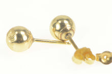 Load image into Gallery viewer, 14K Diamond Cut Spiral Ball Circle Round Stud Earrings Yellow Gold