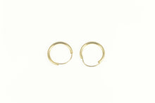 Load image into Gallery viewer, 14K Simple Hollow Hoop Classic Plain Earrings Yellow Gold