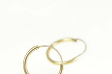 Load image into Gallery viewer, 14K Simple Hollow Hoop Classic Plain Earrings Yellow Gold