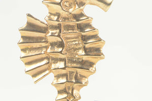 14K Stylized Sea Horse Ocean Animal Charm/Pendant Rose Gold