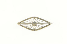 Load image into Gallery viewer, 14K Victorian Diamond Seed Pearl Filigree Pin/Brooch Yellow Gold