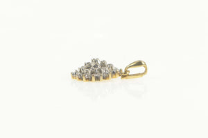 10K Diamond Accent Marquise Cluster Simple Pendant Yellow Gold