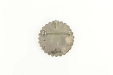 Load image into Gallery viewer, Sterling Silver Zuni Turquoise Sun Round Native American Pendant/Pin