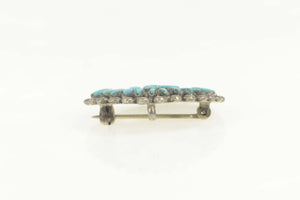 Sterling Silver Zuni Turquoise Sun Round Native American Pendant/Pin