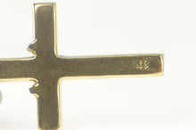Load image into Gallery viewer, 14K Christian Rosary Accent Cross Faith Symbol Pendant Yellow Gold