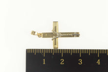 Load image into Gallery viewer, 14K Christian Rosary Accent Cross Faith Symbol Pendant Yellow Gold
