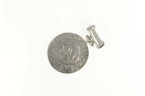 Sterling Silver Maori Traditional Face Animal Medallion Pendant