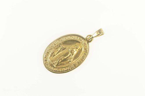 14K Catholic Virgin Mary Christian Faith Talisman Charm/Pendant Yellow Gold