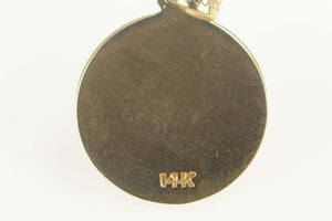 14K Saint Christopher Protect Us Christian Faith Charm/Pendant Yellow Gold