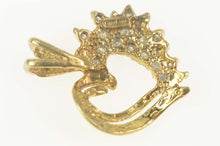 Load image into Gallery viewer, 10K Diamond Cluster Heart Love Symbol Pendant Yellow Gold