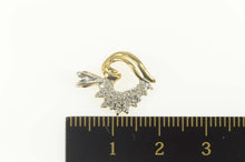 Load image into Gallery viewer, 10K Diamond Cluster Heart Love Symbol Pendant Yellow Gold