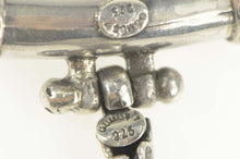 Load image into Gallery viewer, Sterling Silver 3D Stylized Elaborate Fish Drop Slide Pendant