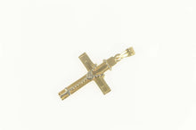 Load image into Gallery viewer, 14K Cross Christian Faith Rosary Detailed Symbol Pendant Yellow Gold