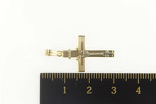 Load image into Gallery viewer, 14K Cross Christian Faith Rosary Detailed Symbol Pendant Yellow Gold
