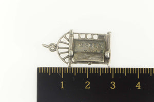 Sterling Silver Merry Christmas Front Door Holiday Greeting Charm/Pendant