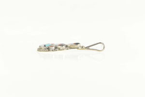 Sterling Silver Ruth LonJose Zuni Native American Onyx Pendant