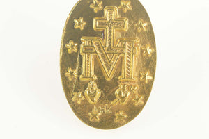 14K Christian Virgin Mary Jesus Christ Faith Charm/Pendant Yellow Gold