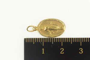 14K Christian Virgin Mary Jesus Christ Faith Charm/Pendant Yellow Gold