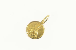 14K Virgin Mary Sacred Heart Christian Faith Charm/Pendant Yellow Gold