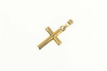 Load image into Gallery viewer, 14K Simple Cross Christian Faith Jesus Christ Charm/Pendant Yellow Gold