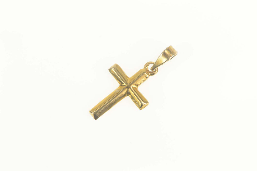 14K Simple Cross Christian Faith Jesus Christ Charm/Pendant Yellow Gold