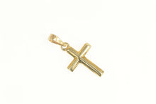 Load image into Gallery viewer, 14K Simple Cross Christian Faith Jesus Christ Charm/Pendant Yellow Gold