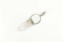 Load image into Gallery viewer, Sterling Silver Crystal Quartz Point Drop Mental Clarity Pendant