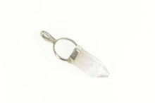 Load image into Gallery viewer, Sterling Silver Crystal Quartz Point Drop Mental Clarity Pendant