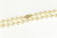 Load image into Gallery viewer, 14K 6.5mm Pearl Strand Classic Statement Necklace 16.25&quot; Yellow Gold
