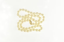 Load image into Gallery viewer, 14K 6.5mm Pearl Strand Classic Statement Necklace 16.25&quot; Yellow Gold