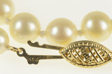 Load image into Gallery viewer, 14K 6.5mm Pearl Strand Classic Statement Necklace 16.25&quot; Yellow Gold
