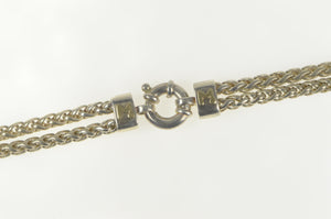 Sterling Silver Fili Menegatti Designer Layered Wheat Chain Necklace 18"