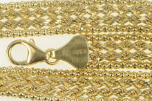Load image into Gallery viewer, 14K Rope Link Braid Design Wide Chain Statement Necklace 16.5&quot; Yellow Gold