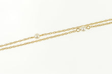 Load image into Gallery viewer, 14K Pearl Beaded Twist Link Spiral Chain Necklace 23.25&quot; Yellow Gold
