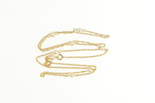 Load image into Gallery viewer, 14K Pearl Beaded Twist Link Spiral Chain Necklace 23.25&quot; Yellow Gold