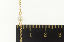 Load image into Gallery viewer, 14K Pearl Beaded Twist Link Spiral Chain Necklace 23.25&quot; Yellow Gold