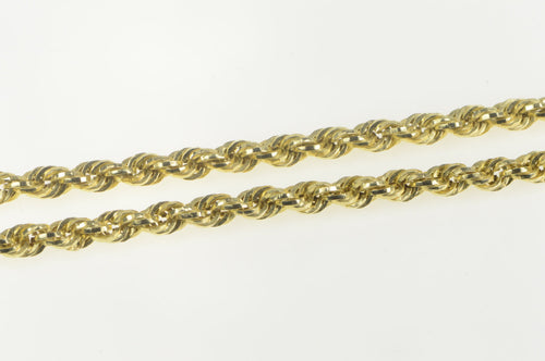 10K 5.4mm Thick Rope Link Woven Twist Chain Necklace 22.25