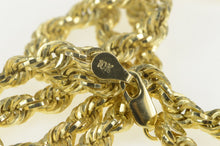 Load image into Gallery viewer, 10K 5.4mm Thick Rope Link Woven Twist Chain Necklace 22.25&quot; Yellow Gold