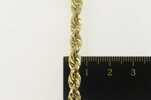 10K 5.4mm Thick Rope Link Woven Twist Chain Necklace 22.25" Yellow Gold