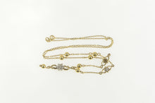 Load image into Gallery viewer, 10K Diamond Flower Cluster Drop Chain Necklace 17&quot; Yellow Gold