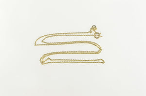 14K 1.1mm Classic Cable Link Simple Chain Necklace 16.75" Yellow Gold