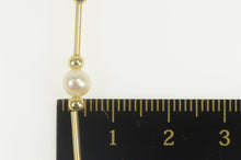Load image into Gallery viewer, 14K 5.25mm Pearl Ball Bar Beaded Link Chain Necklace 19&quot; Yellow Gold