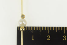Load image into Gallery viewer, 14K Bar &amp; Ball Beaded Pearl Strand Necklace 17.75&quot; Yellow Gold