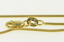Load image into Gallery viewer, 14K 1.0mm Classic Snake Chain Round Link Necklace 17.75&quot; Yellow Gold
