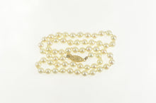 Load image into Gallery viewer, 14K 5.9mm Pearl Beaded Strand Classic Statement Necklace 16.5&quot; Yellow Gold
